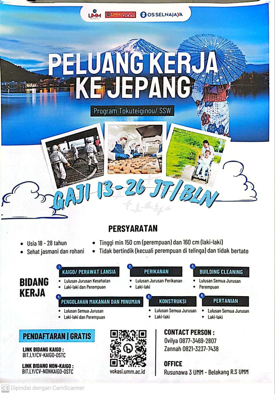 Peluang kerja ke Jepang